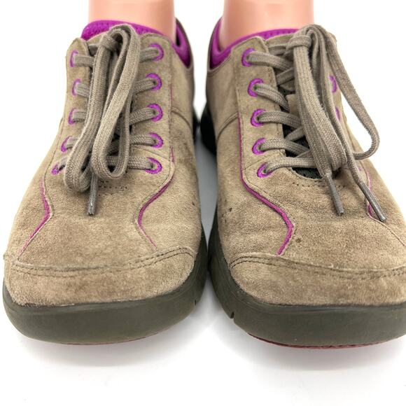 Dansko Elise Taupe Pink Suede Non Slip Sneakers Shoes Euro Size 39 - Picture 2 of 13